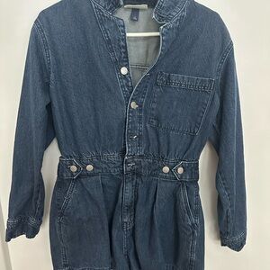Universal Thread Dark Blue Denim Jumpsuit